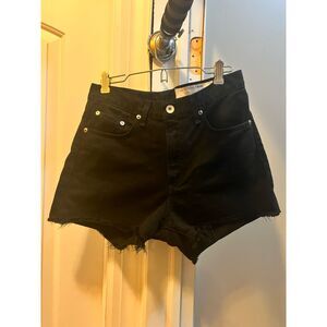 Rag & Bone Black Denim Shorts Size 24 Women